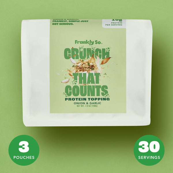Onion & Garlic Protein Toppings pouch — 3 pouches, 30 servings