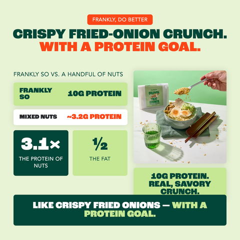 Onion & Garlic — 3.1x the protein of nuts, half the fat