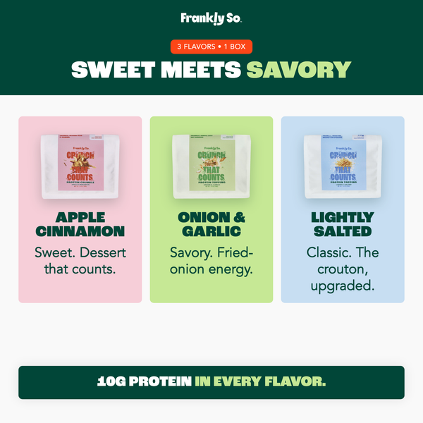 Variety Box flavor lineup — sweet meets savory