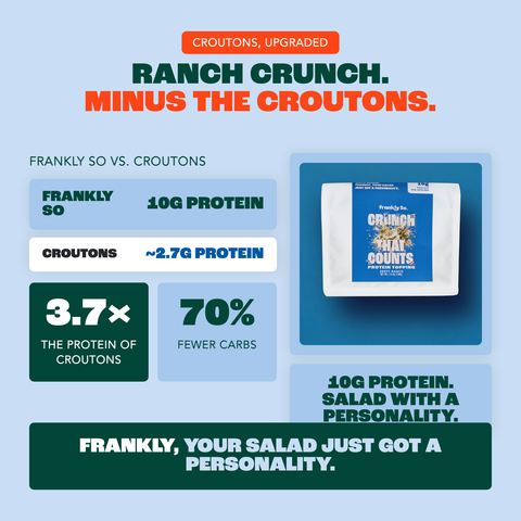 Zesty Ranch — ranch crunch, minus the croutons, 10g protein