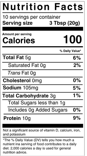 Nutrition information for Zesty Ranch Protein Topping