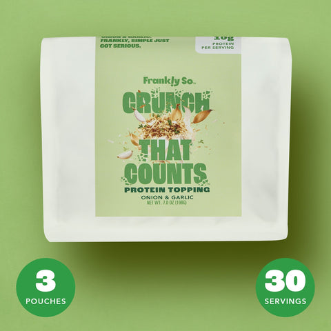 Onion & Garlic Protein Toppings pouch — 3 pouches, 30 servings