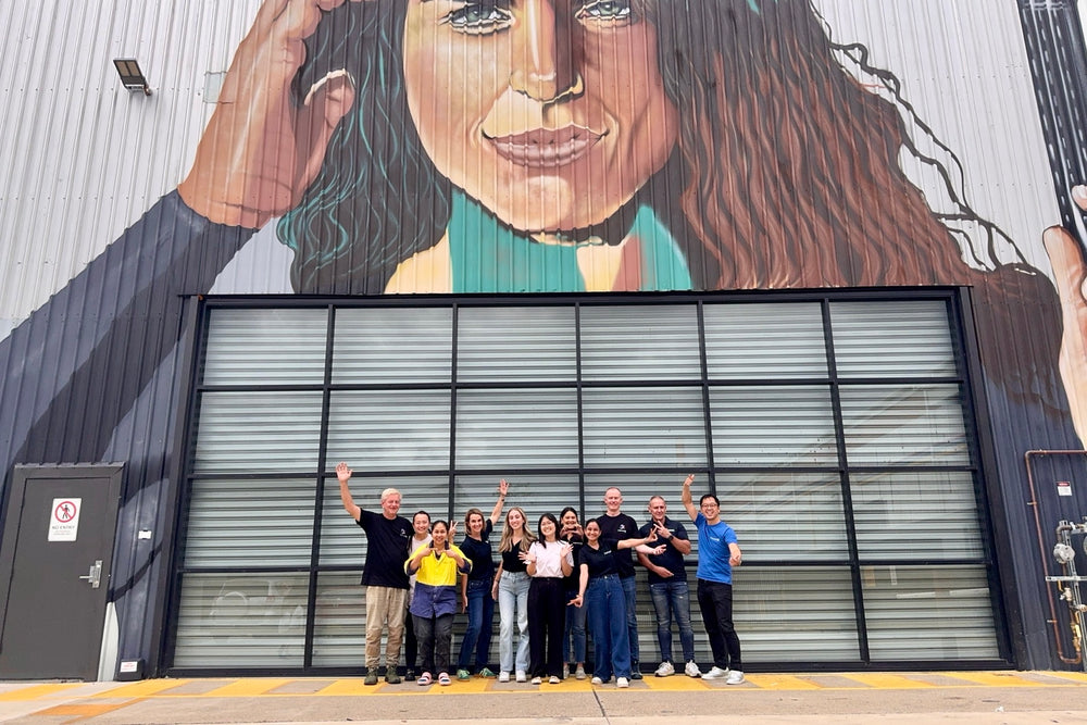 The Frankly So team at the warehouse