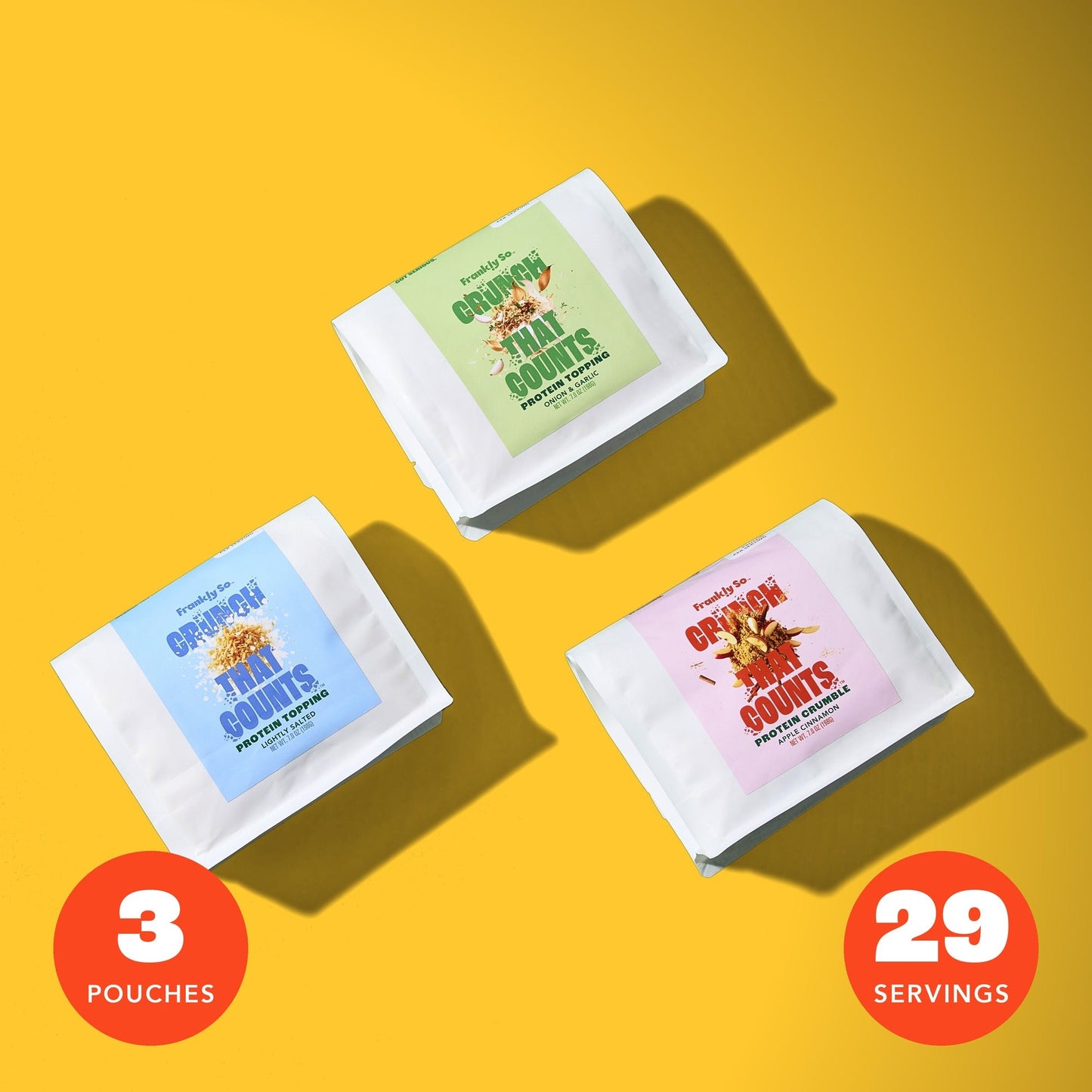Frankly So Protein Toppings Variety Box — 3 pouches, 29 servings